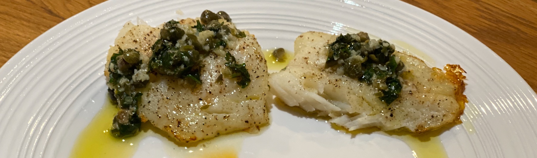 Baked Cod with Lemon & Capers